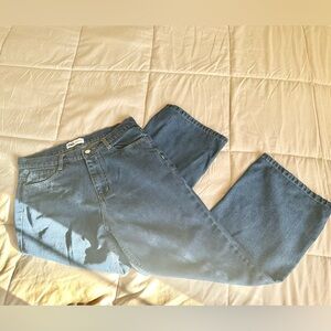 Zara Women’s Straight Leg Jeans - Medium Blue Denim